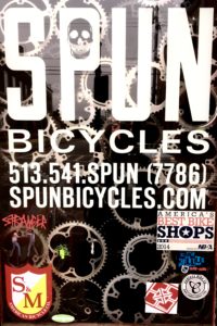 Spun Bicycles window sign